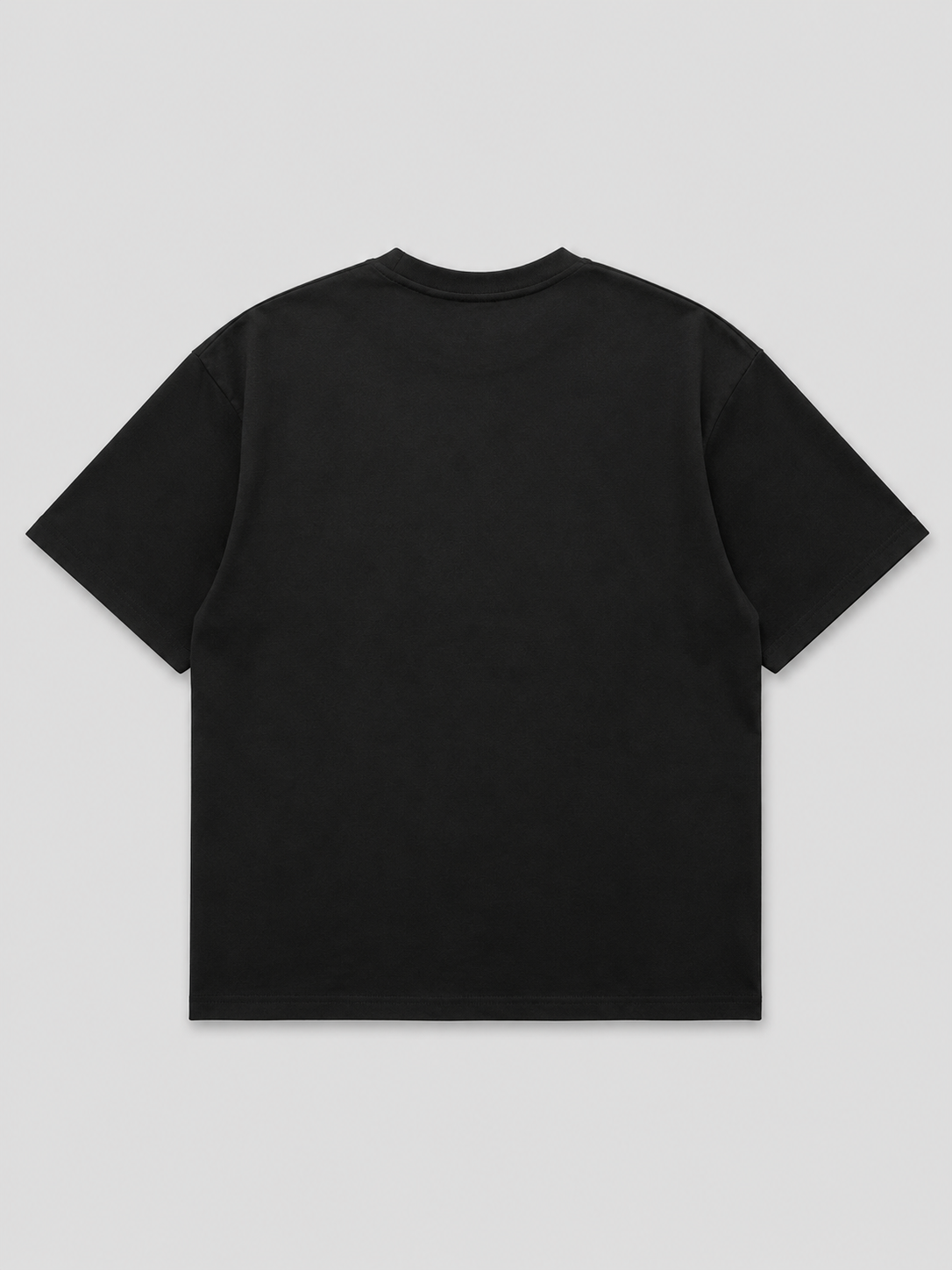 Distressed Oversize Tee — Shadow Black