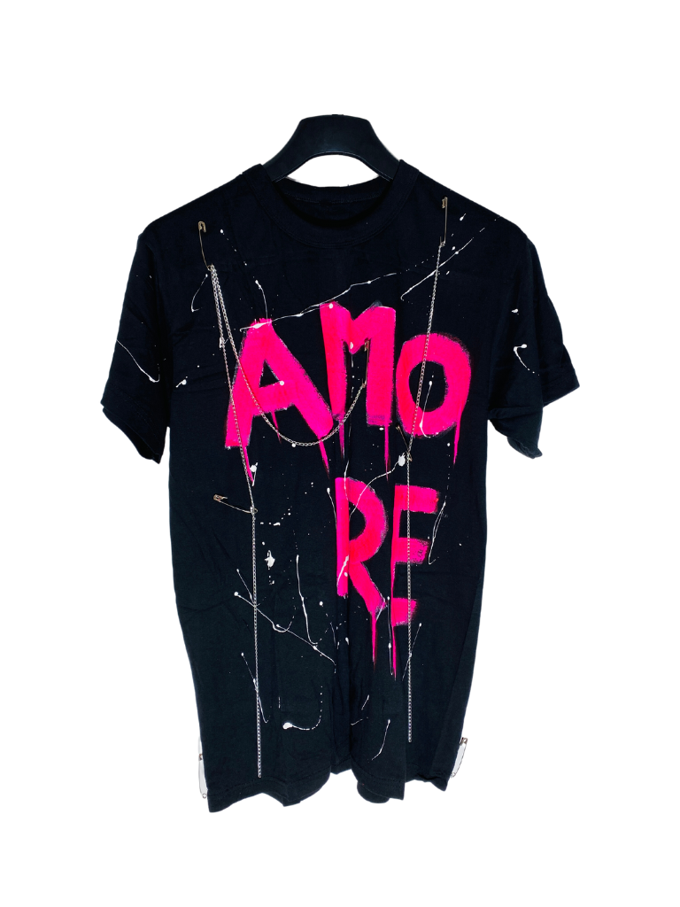 Handmade Painted AMORE T-Shirt