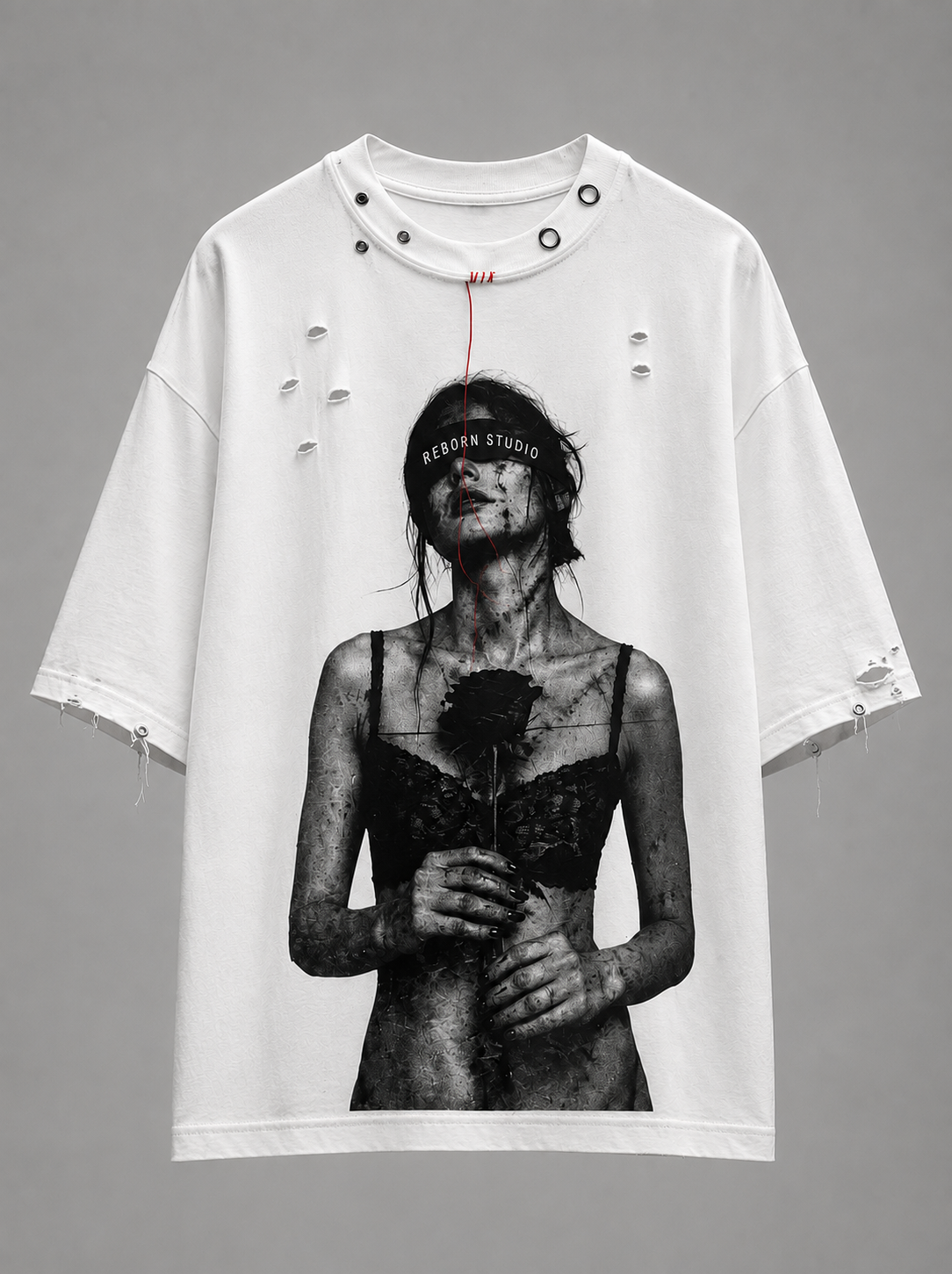 Black Rose Tee - Oversize