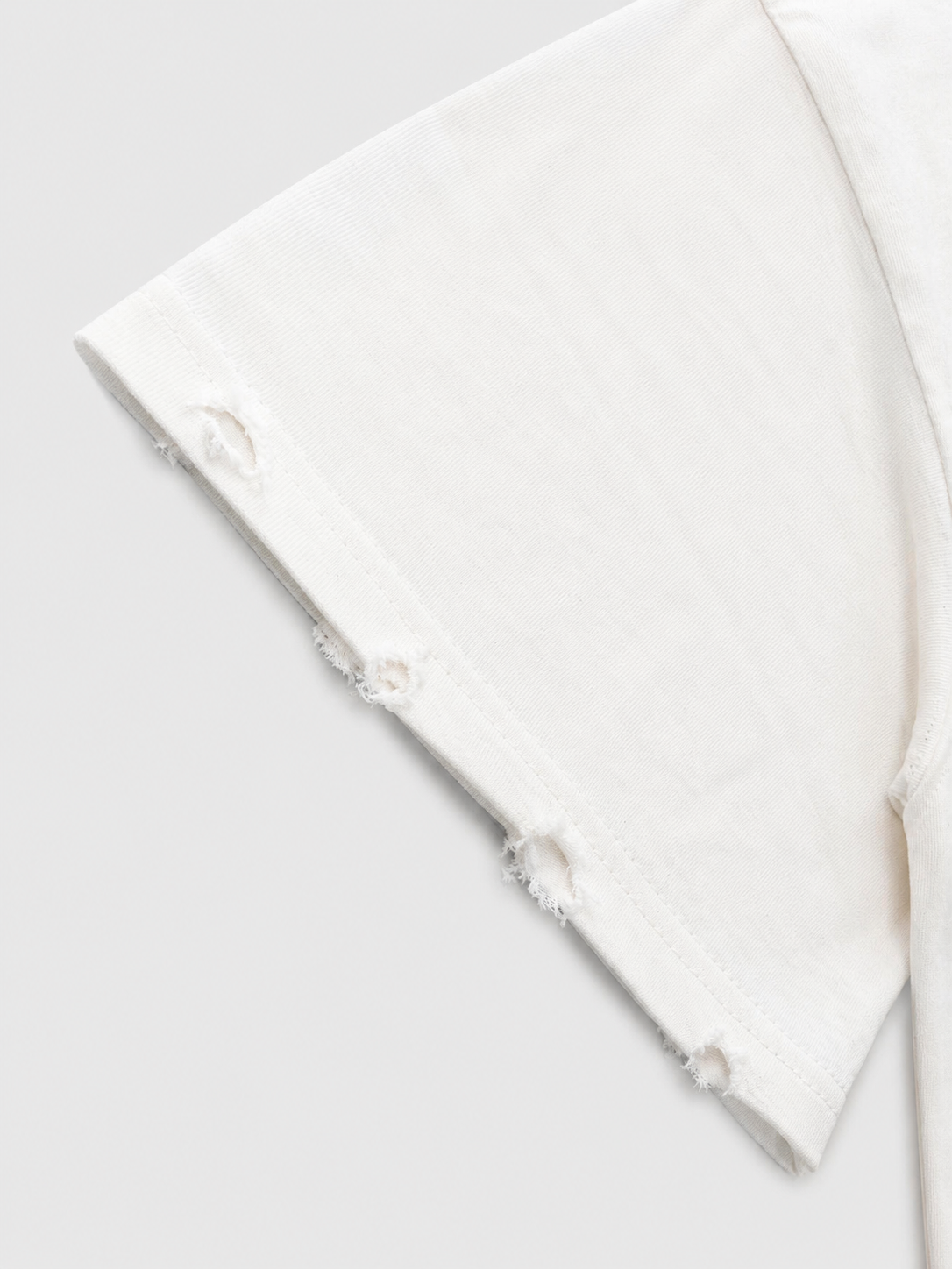 Distressed Oversize Tee — Off White Edition