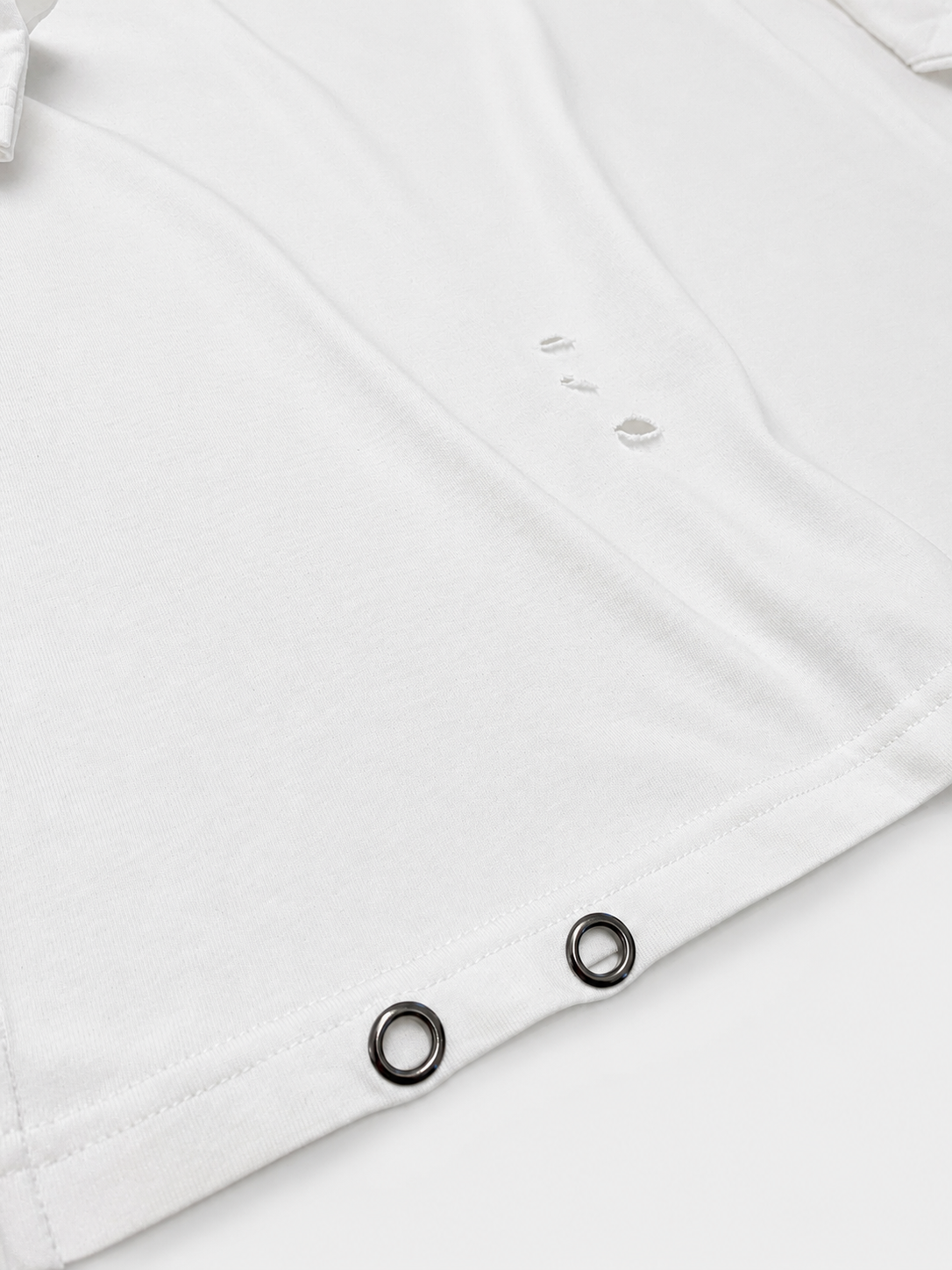 Distressed Oversize Tee — Ivory Dust