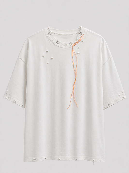 Scar Stitch Tee - White