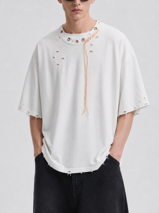 Scar Stitch Tee - White