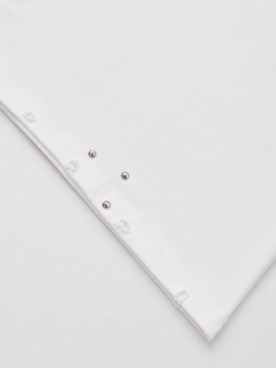 DISTRESSED OVERSIZED T-SHIRT — WHITE