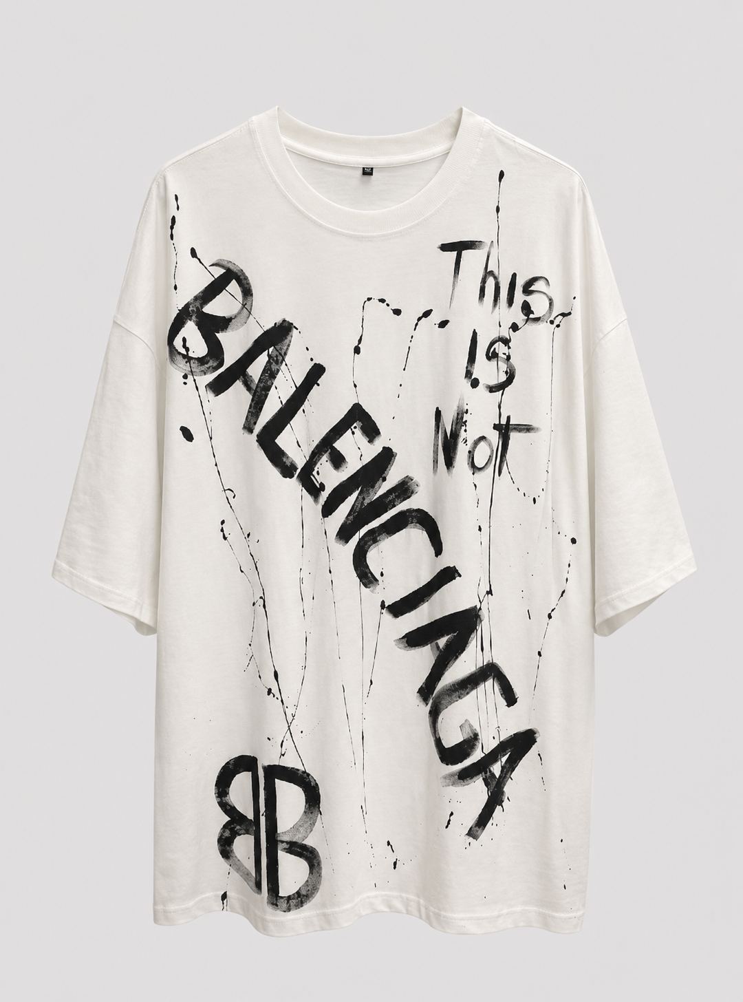 T-shirt White This is not Balenciaga