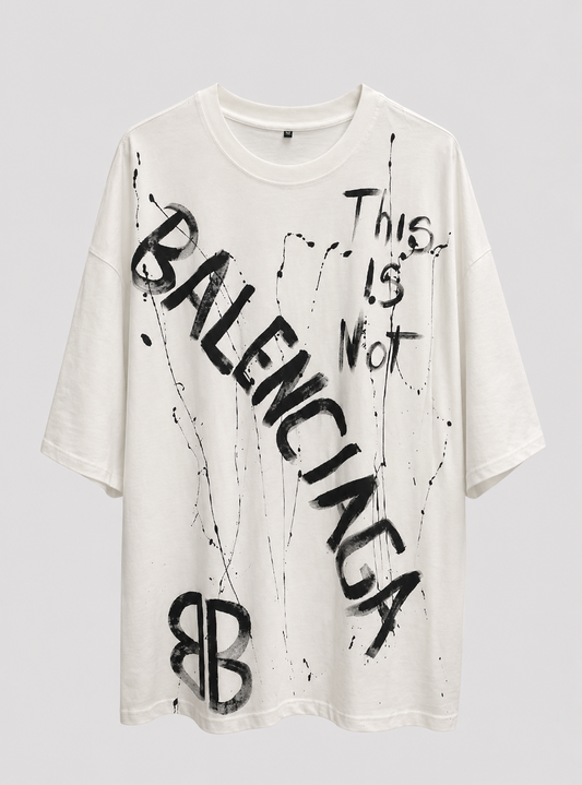 Tricou White This is not Balenciaga W