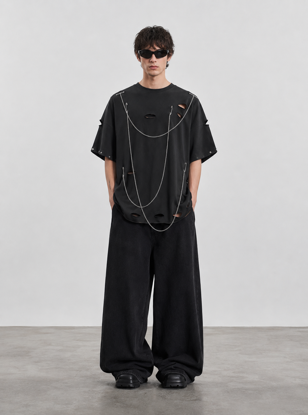 Tricou RIPPED CHAIN Oversize