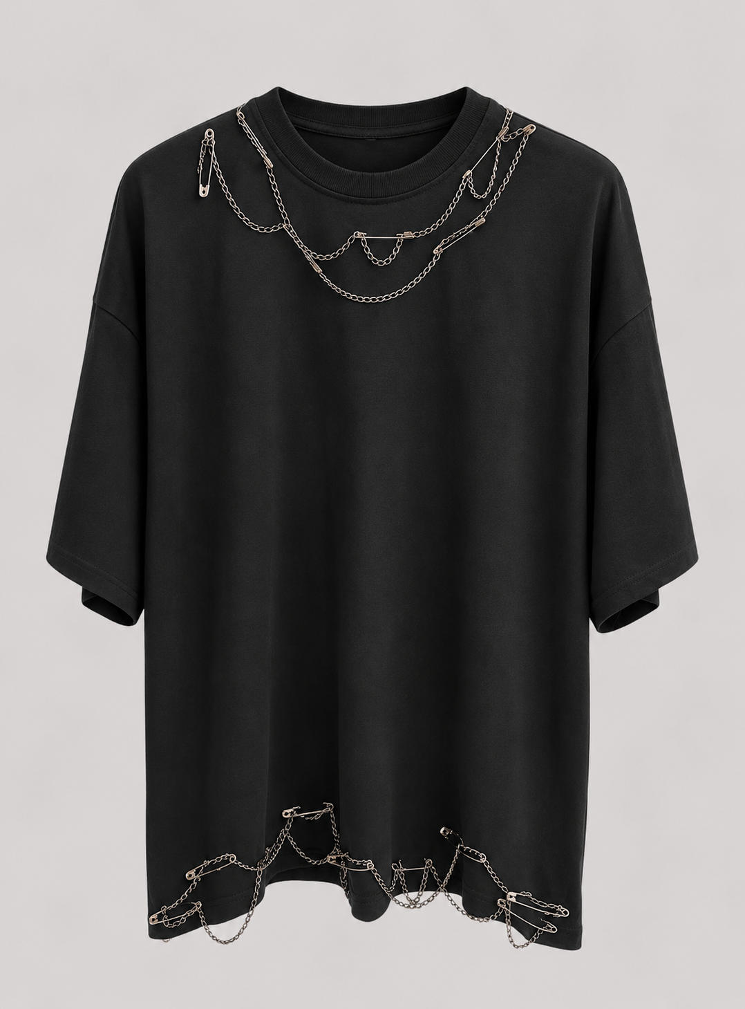 Tricou OVERSIZE Rock Chain Black