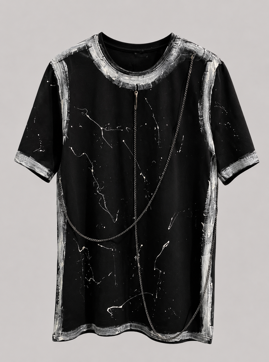 BLACK and WHITE Painted T-shirt W