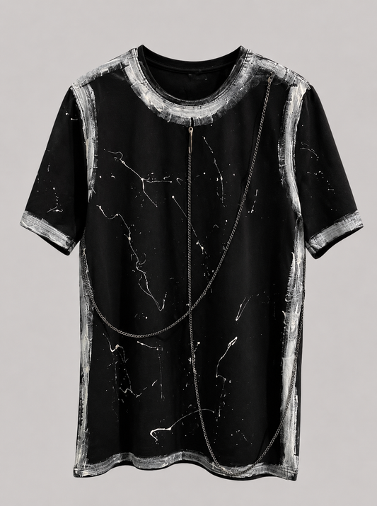 BLACK and WHITE Painted T-shirt