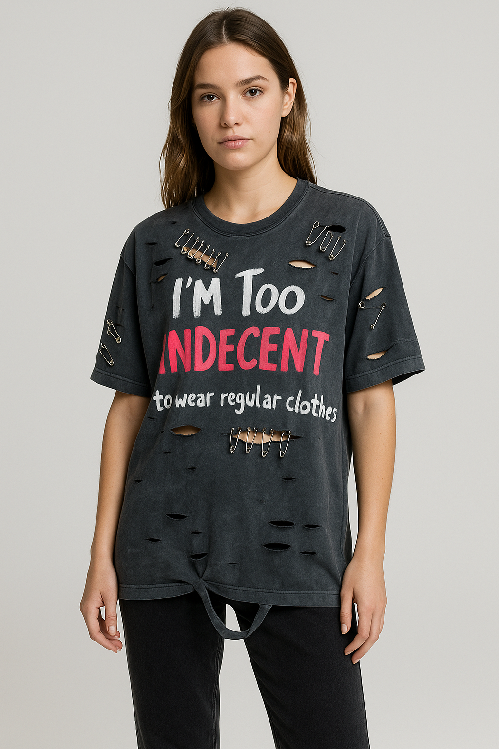 Tricou INDECENT  Vintage Washed Oversize W