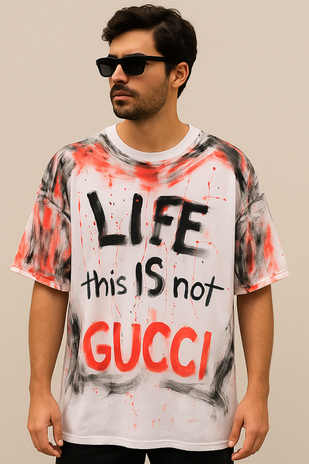 OVERSIZE T-shirt Life is Gucci