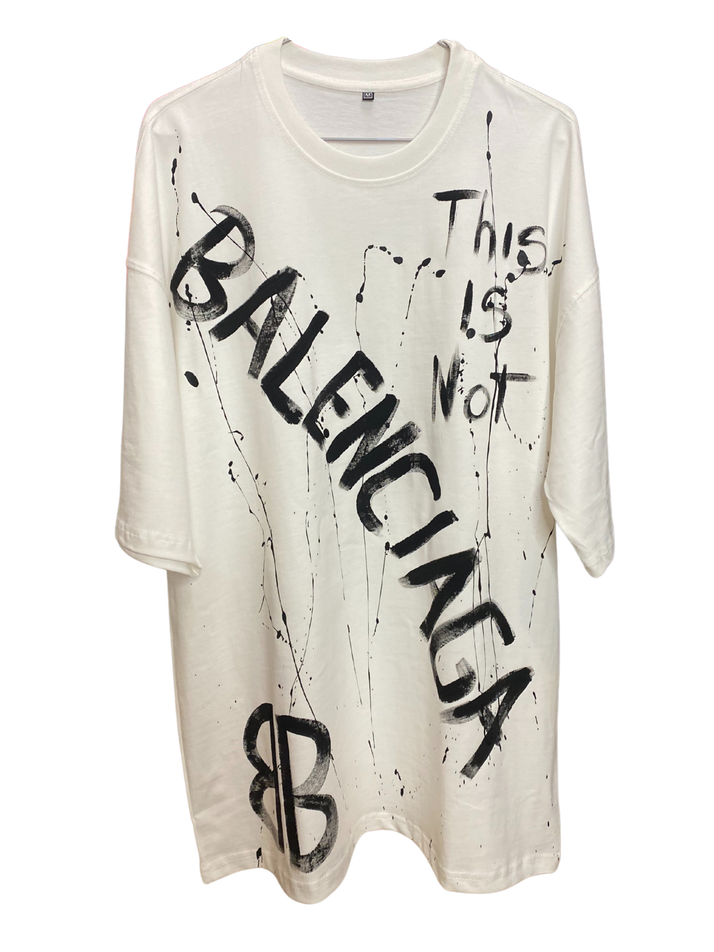 T-shirt White This is not Balenciaga