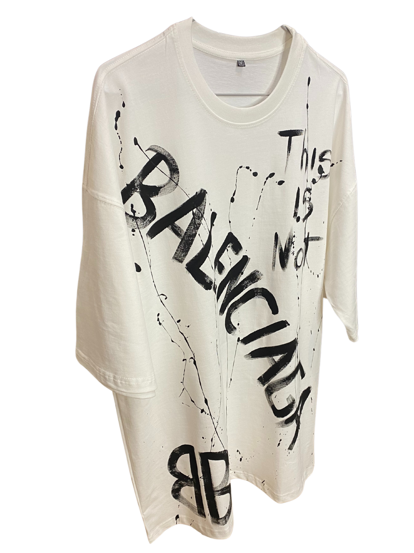 T-shirt White This is not Balenciaga